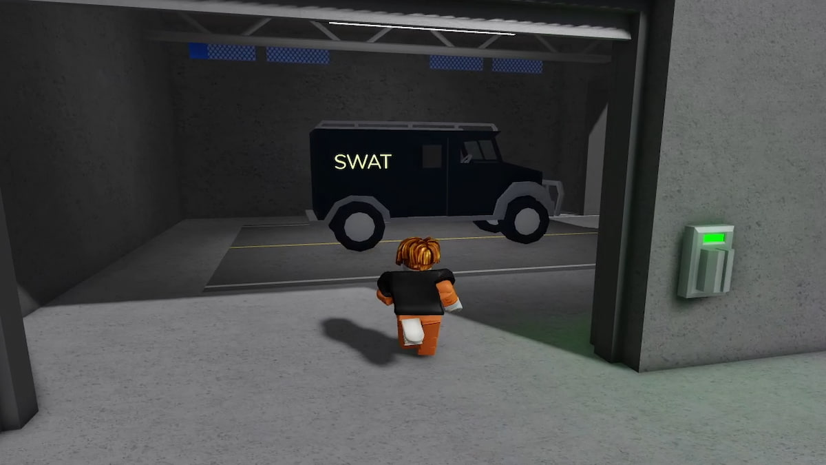 A Swat Van in Roblox Barry's Prison Run
