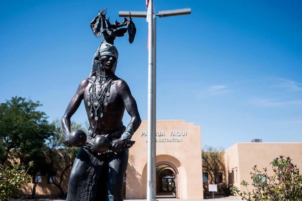 Outside the Pascua Yaqui tribal headquarters