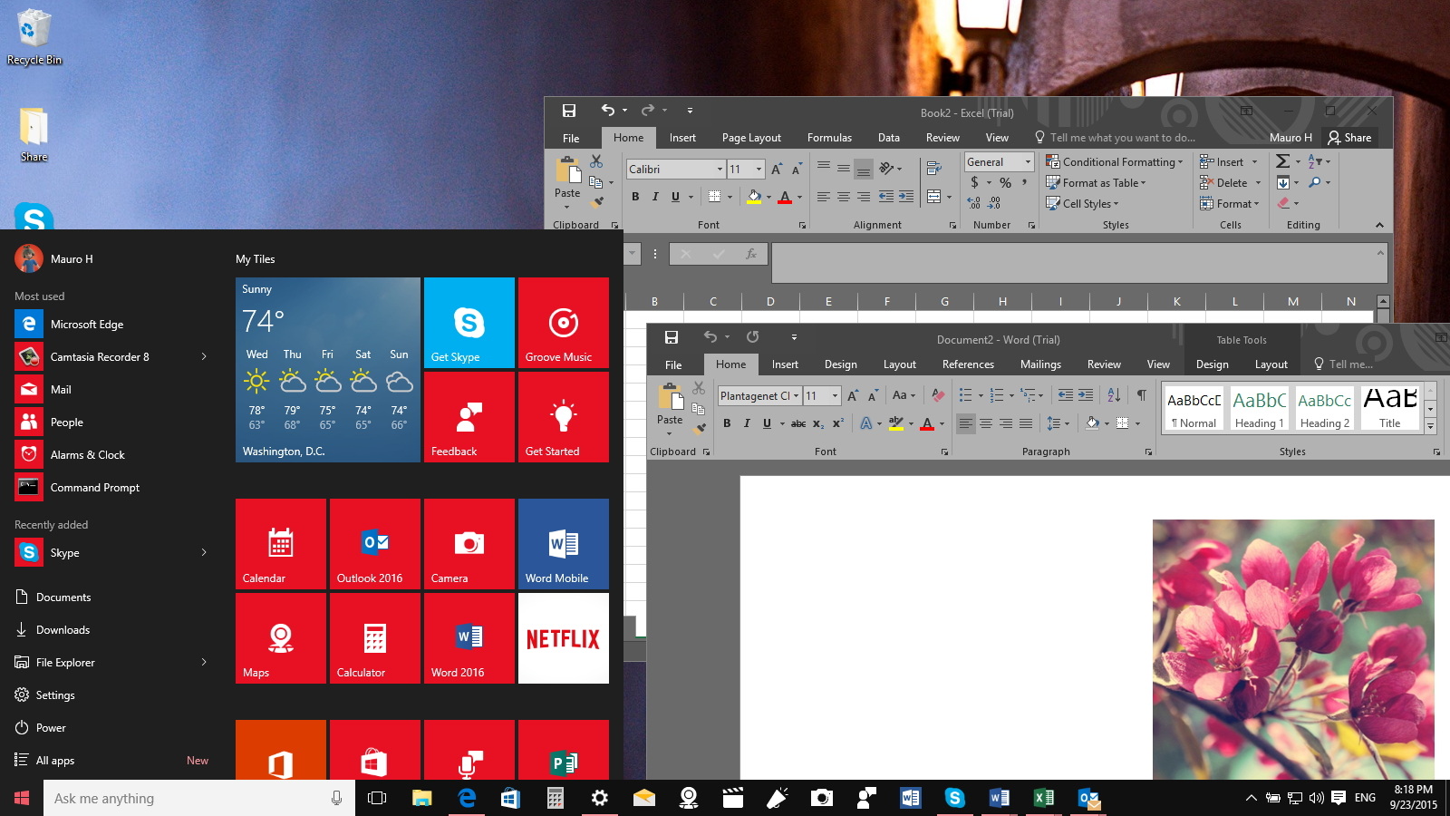 How To Change Office 2016 Colorful Theme To Dark Or White Pureinfotech