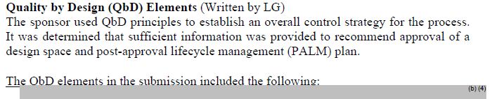 QbD Elements (contents hidden)