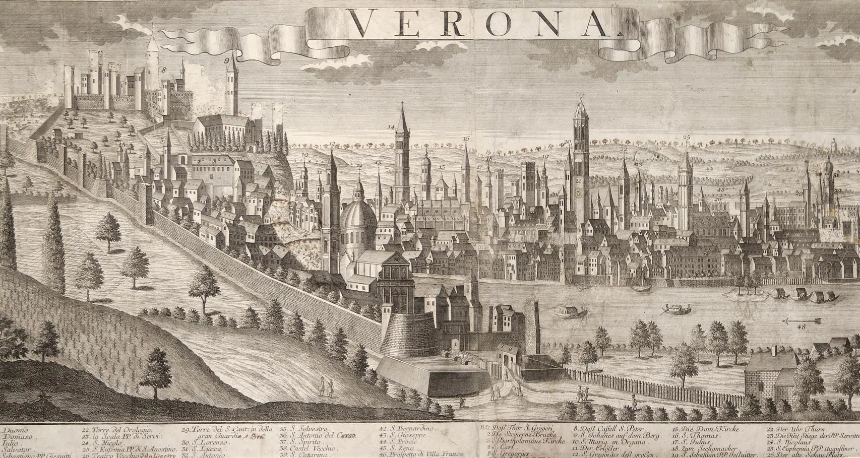 Veduta di Verona nel XVIII secolo