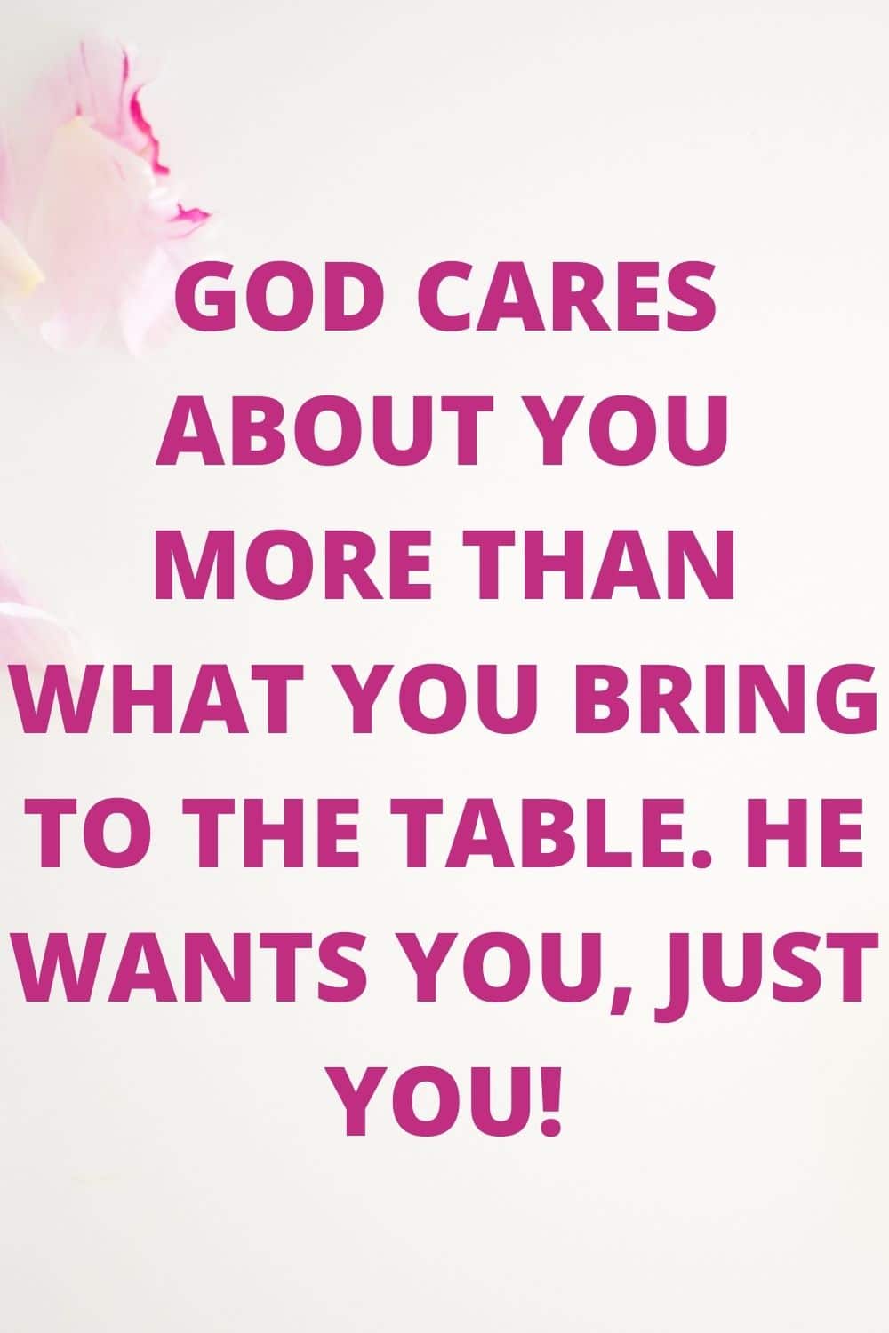 you can not earn God's love with your gifts