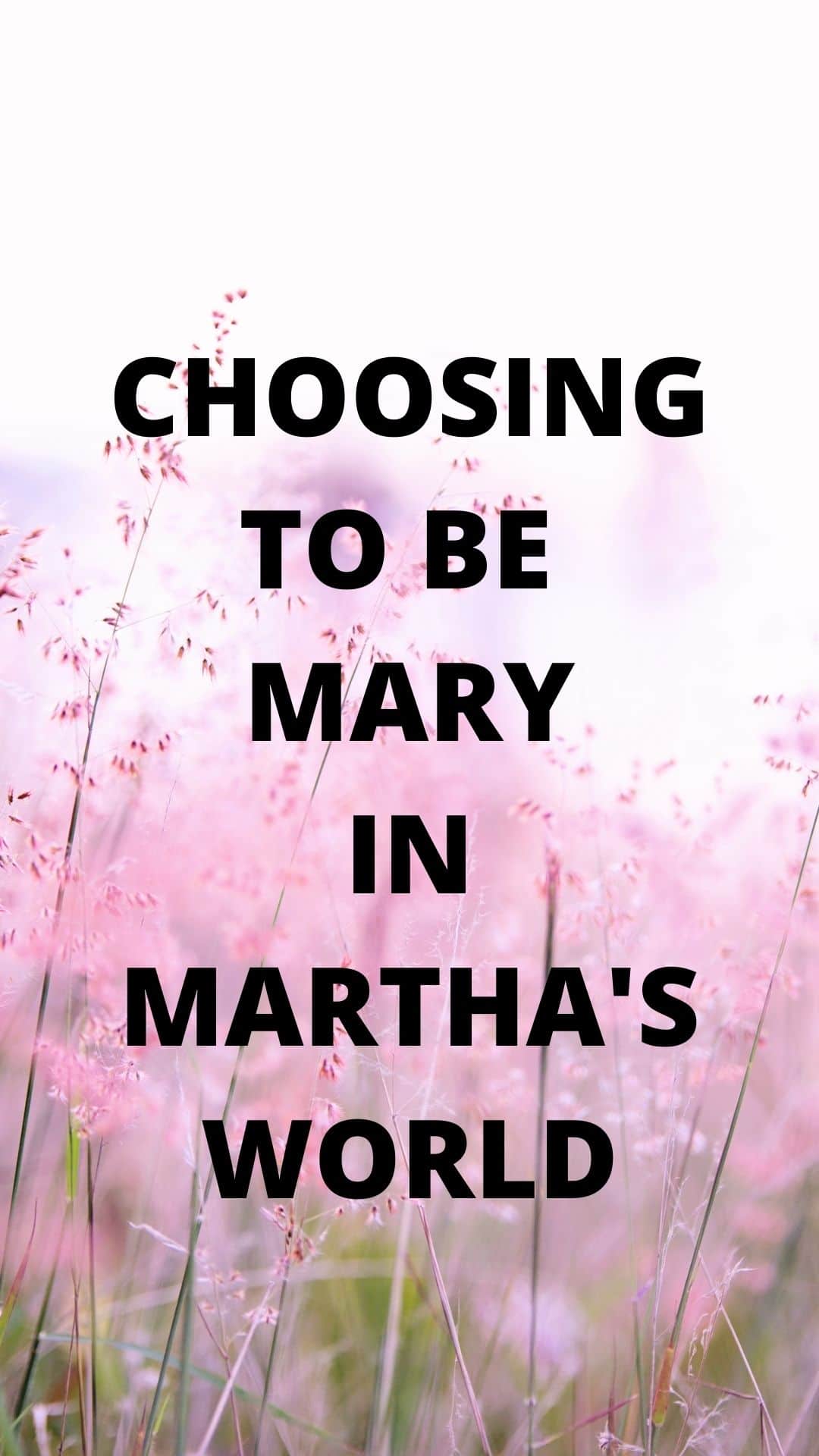 Mary in Martha's world