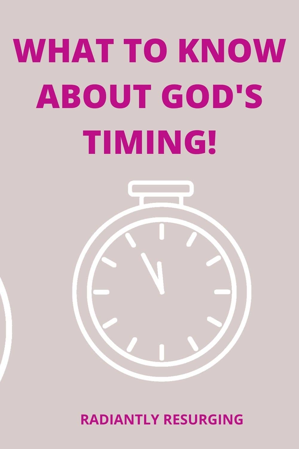 GOD'S TIMING