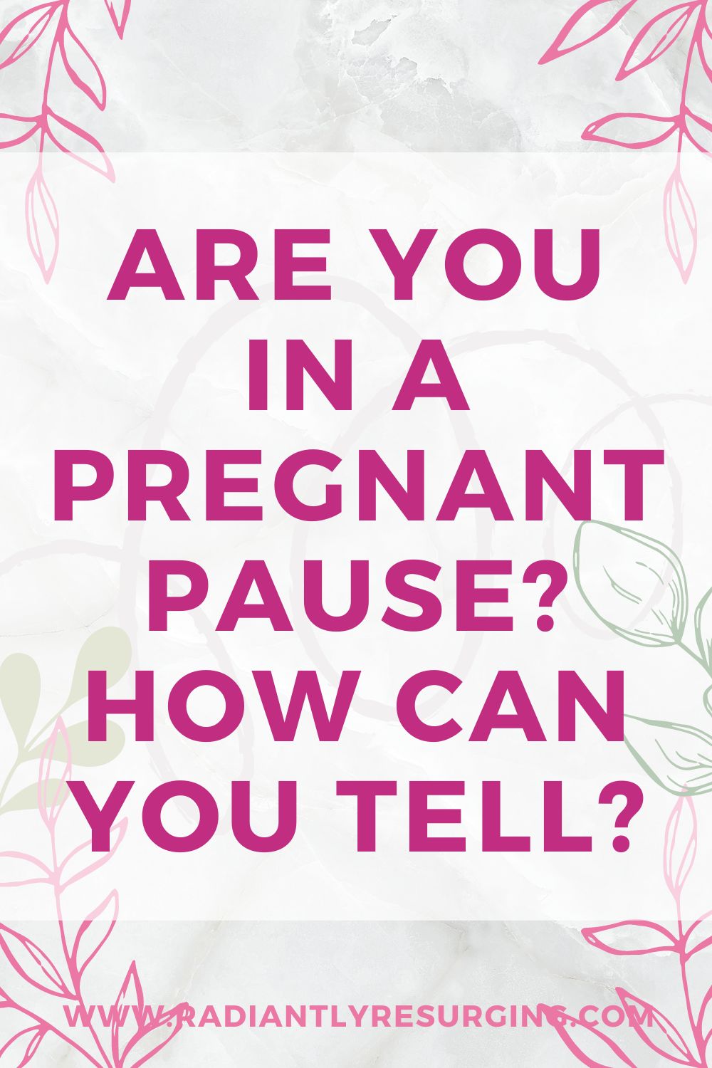 How To Discern A Pregnant Pause.