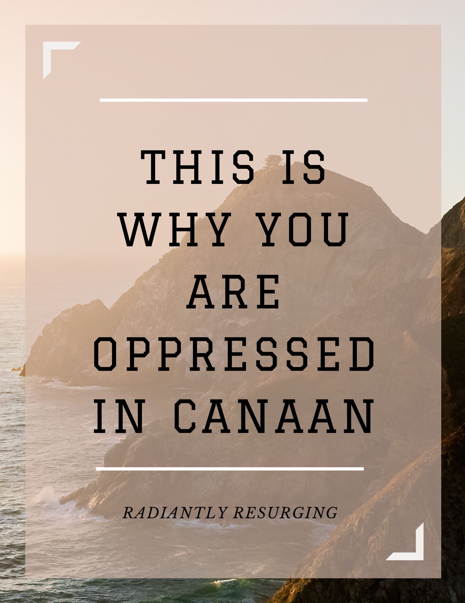 oppressed in Canaan