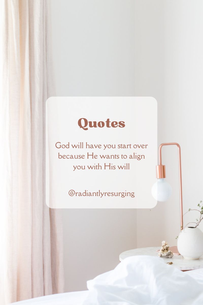 are you starting over?