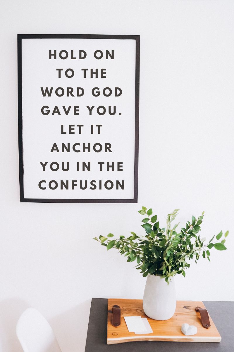 hold on to God's word firmly