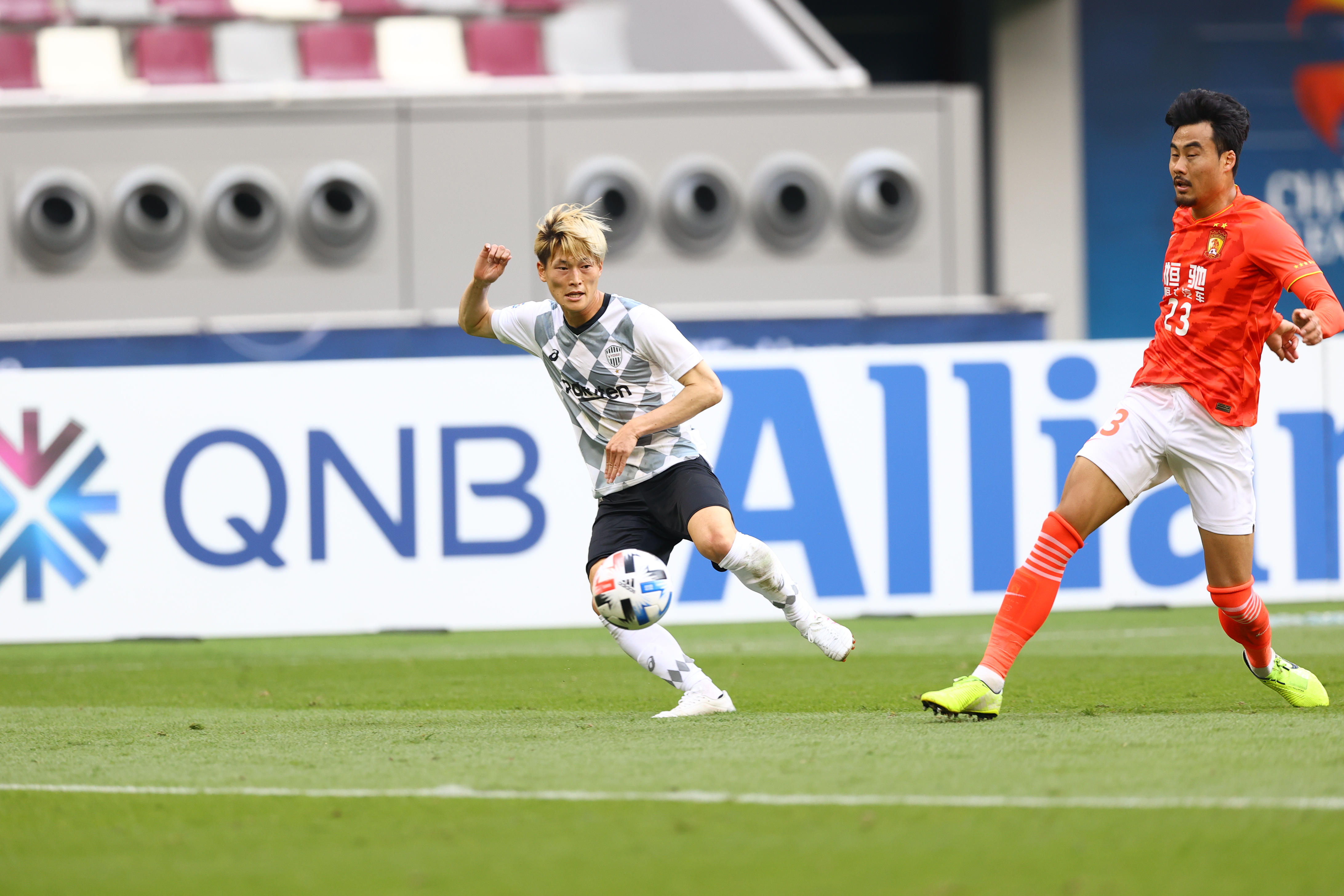 Kyogo Furuhashi opened Vissel's scoring in the 44th minute of play. ©VISSEL KOBE