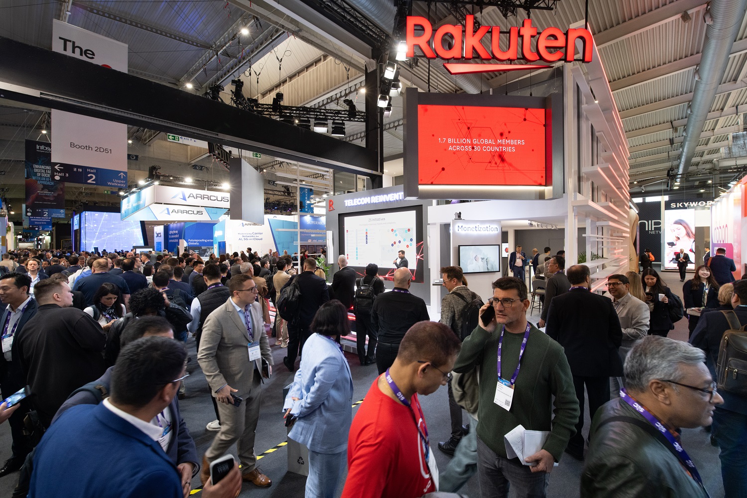 The Rakuten booth featured an all-new design, experience zones and a theatre space.