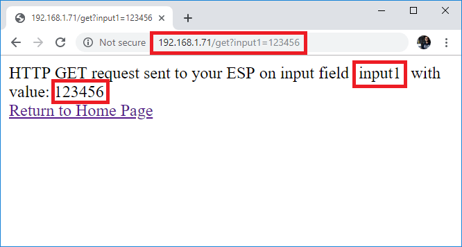 ESP32 ESP8266 HTML Form Input Data demonstration