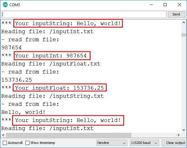ESP32 ESP8266 Input Fields HTML Form Demonstration Arduino IDE Serial Monitor
