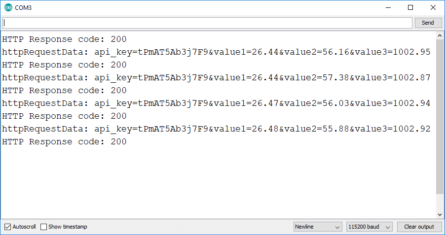 ESP32 ESP8266 BME280 Readings Arduino IDE Serial Monitor
