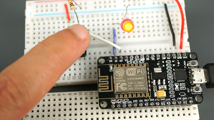 ESP8266 NodeMCU Input Output Button Pressed LED On Arduino IDE