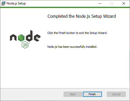 Install NodeJS Finish Installation