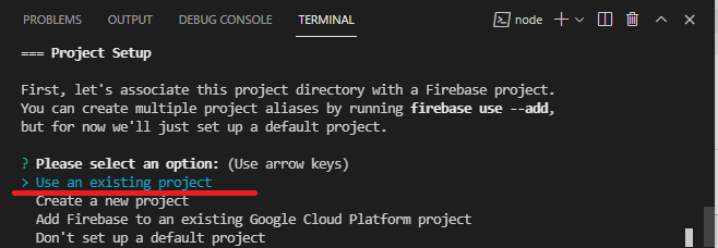 Firebase Project Setup VS Code