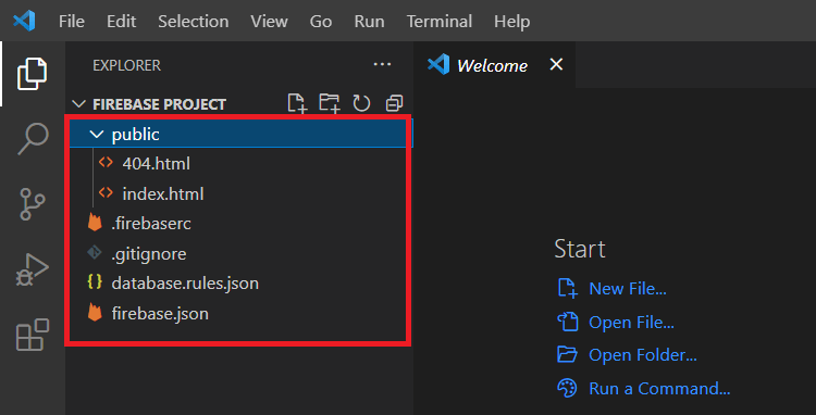 Firebase Project Files Created successfully