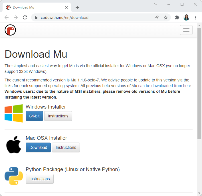 Downloading Mu Editor MicroPython programming