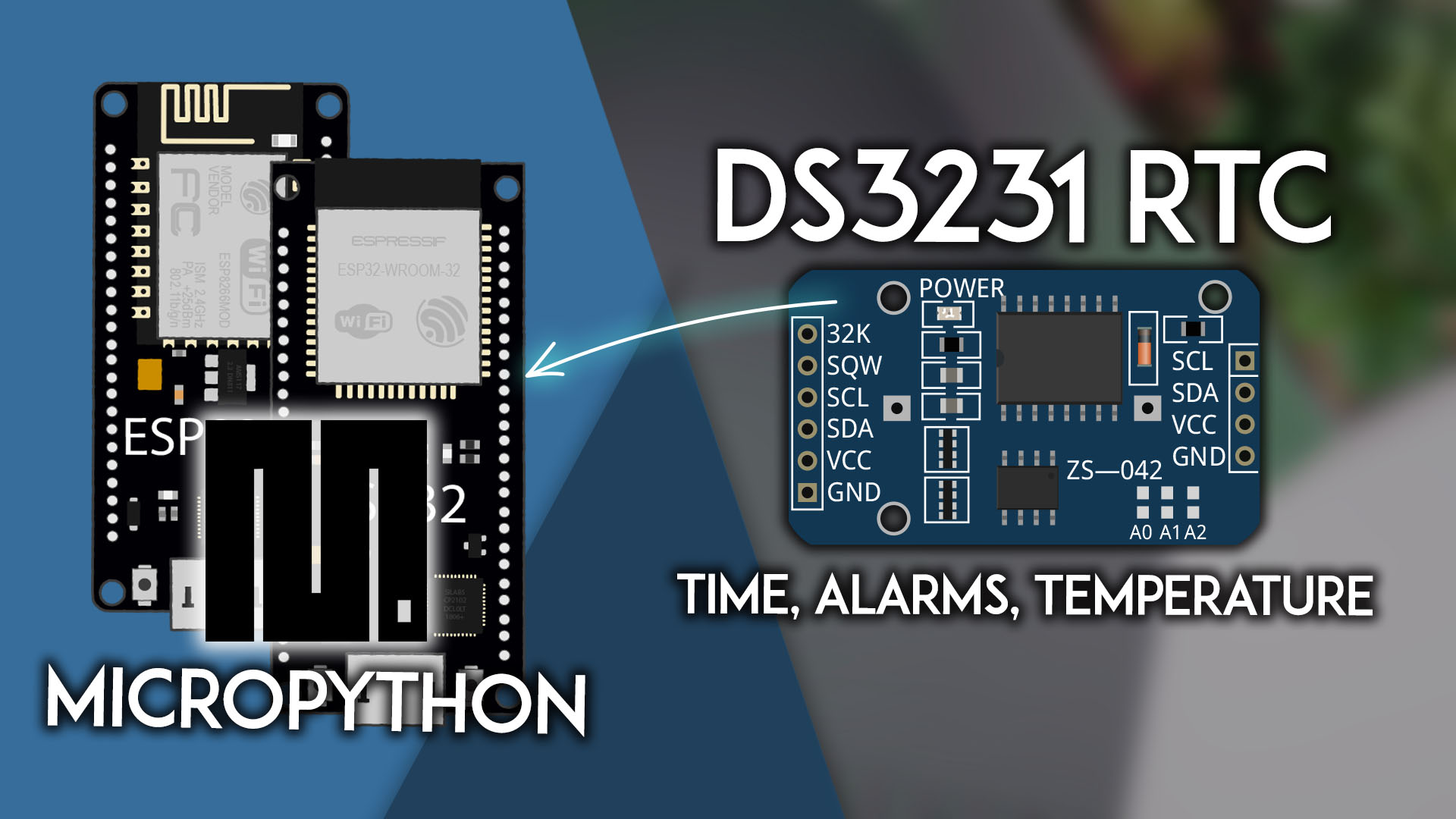 MicroPython: ESP32/ESP8266 with DS3231 Real Time Clock (Getting Time and Setting Alarms)