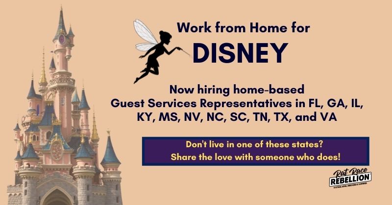 Work From Home For Disney Guest Services Reps 11 States Work From Home Jobs By Rat Race Rebellion