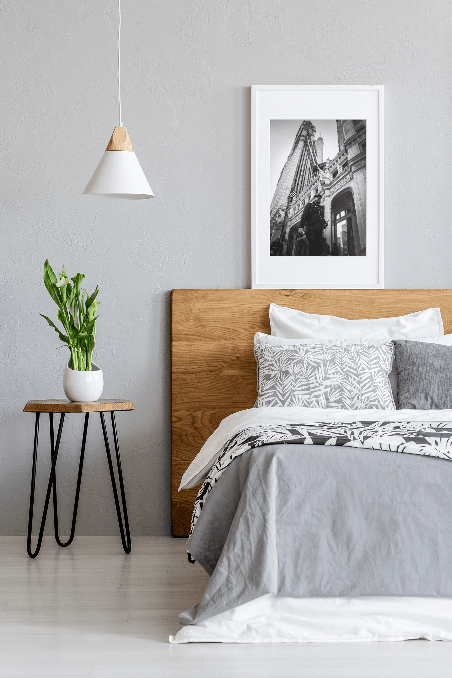 Wrigley Man Vertical Bedroom Mockup
