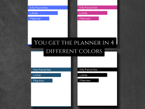 minimalist modern daily planner four colors