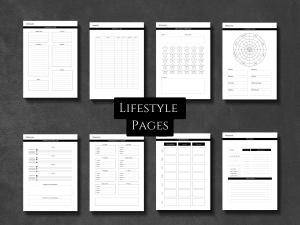 minimalist modern daily planner lifestyle pages