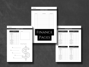 minimalist modern daily planner finance pages