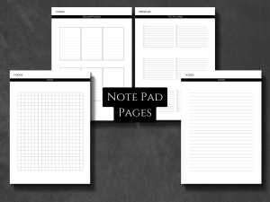minimalist modern daily planner notepad pages