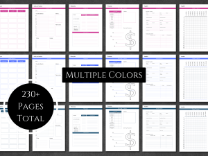 minimalist modern daily planner multiple colors