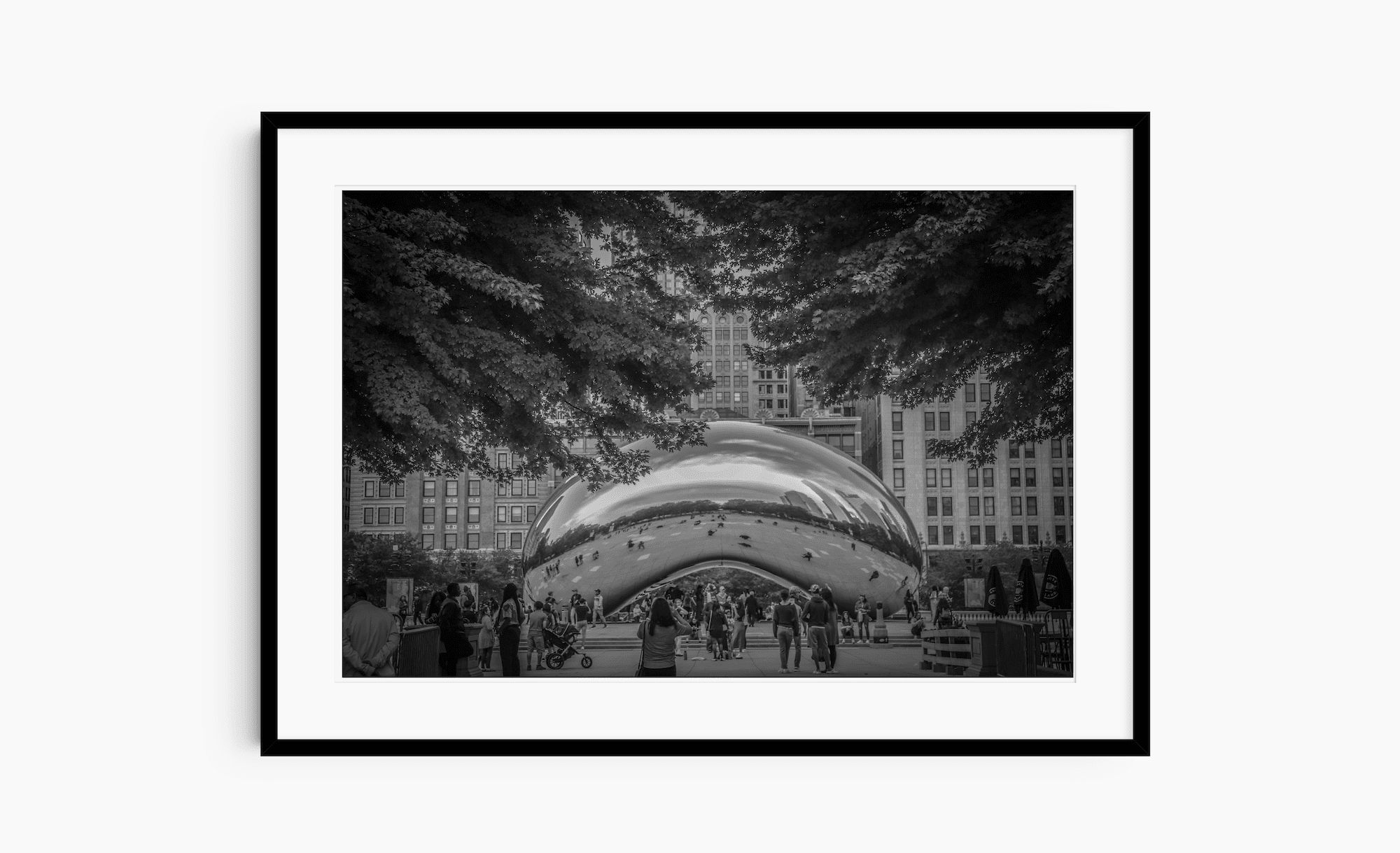 Chicago Bean Black and White Print | Frame