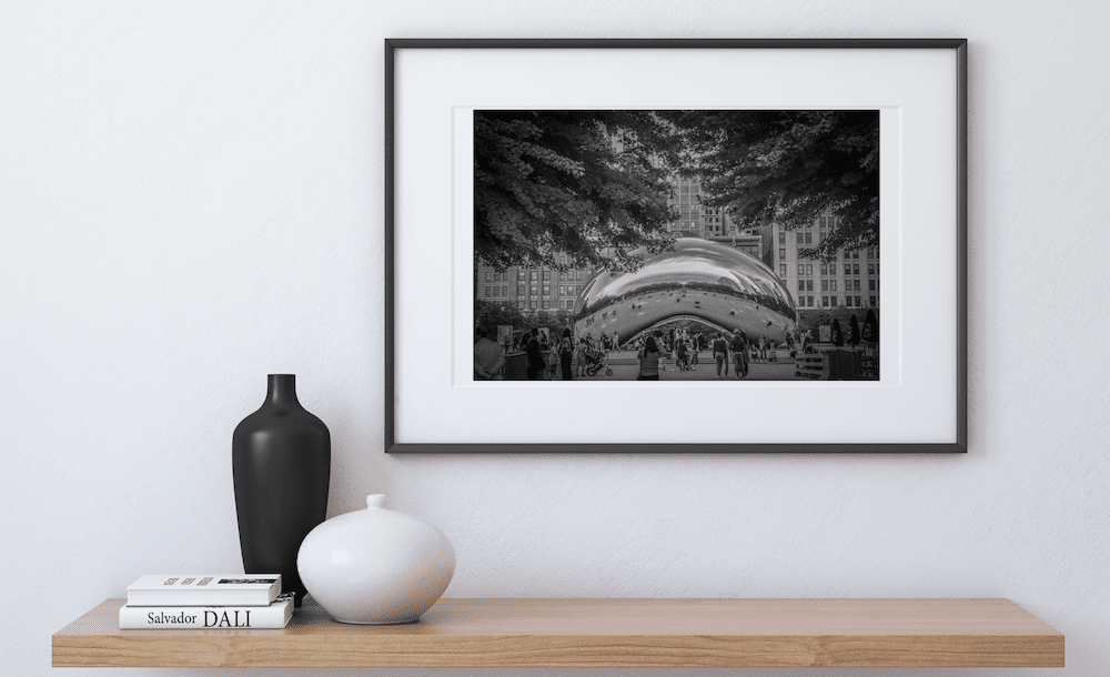 Chicago Bean Black and White Print | Chicago Photography | Chicago Wall Art | Christmas Gift | Cloud Gate | Chicago Gift | Black and White Wall Art - Image 3
