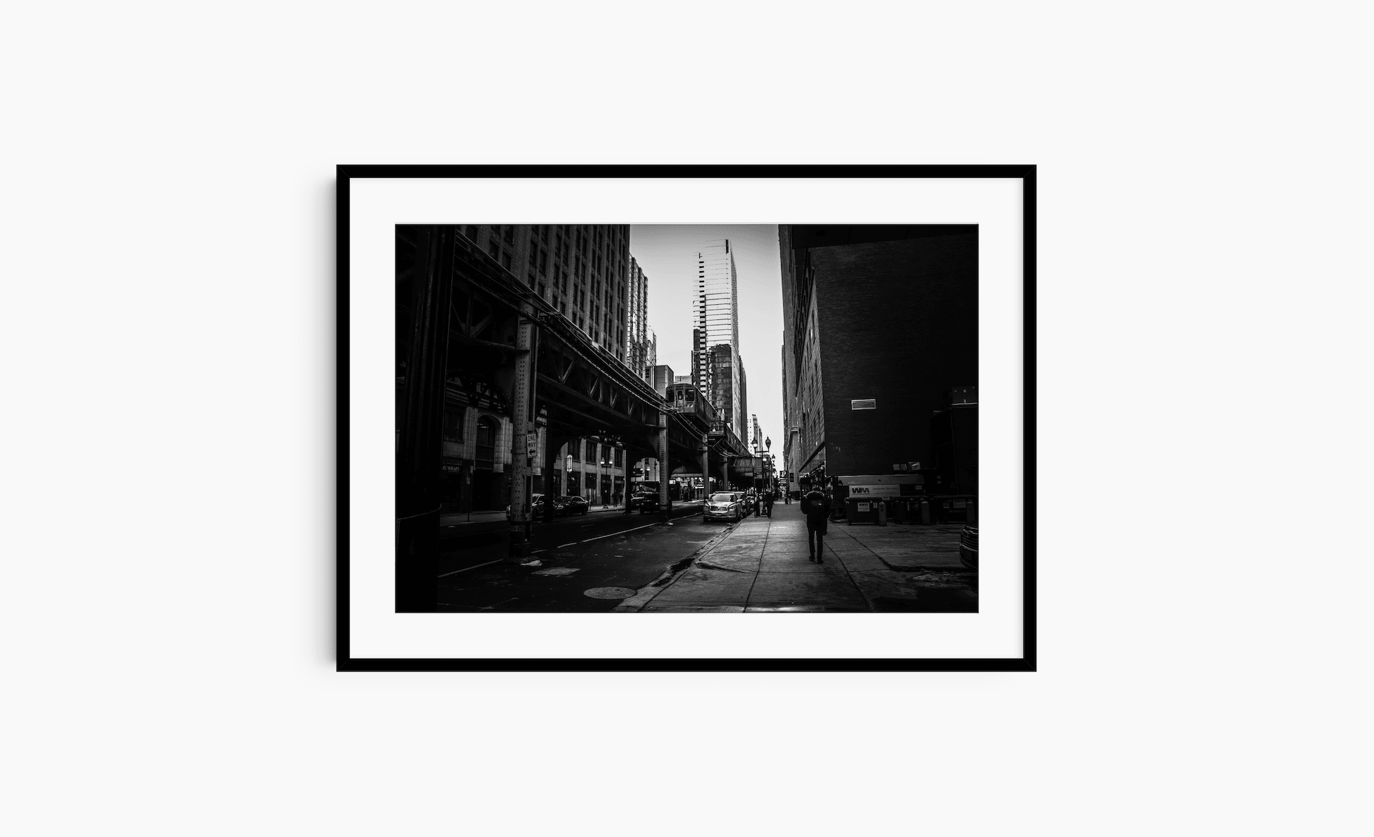 Chicago El Street Photography Print | Large Frame Mockup