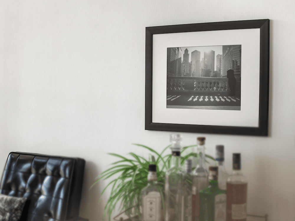 Chicago River Black and White Photography | Bar Mockup