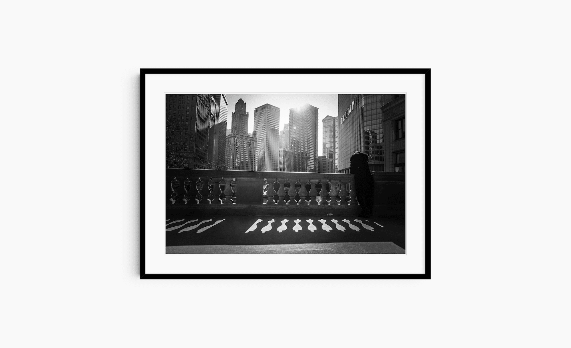 Chicago light and shadow print | Frame Mockup