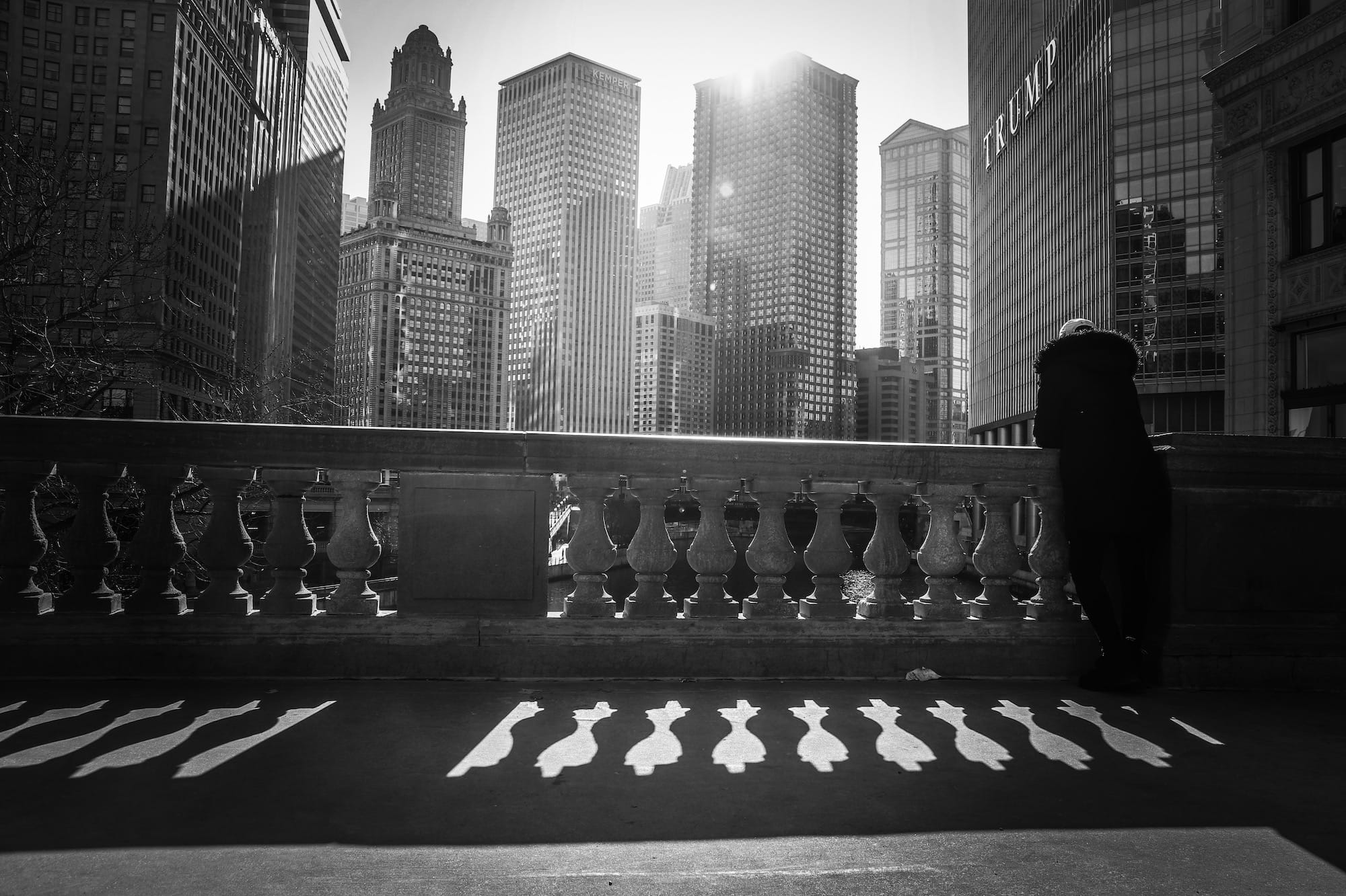 Chicago Light and Shadow Print | Black and White Photography | Chicago Photography | Chicago Wall Art | Christmas Gift | DuSable Bridge Shadows | Chicago Artwork | Chicago Gift | Black and White Wall Art - Image 2