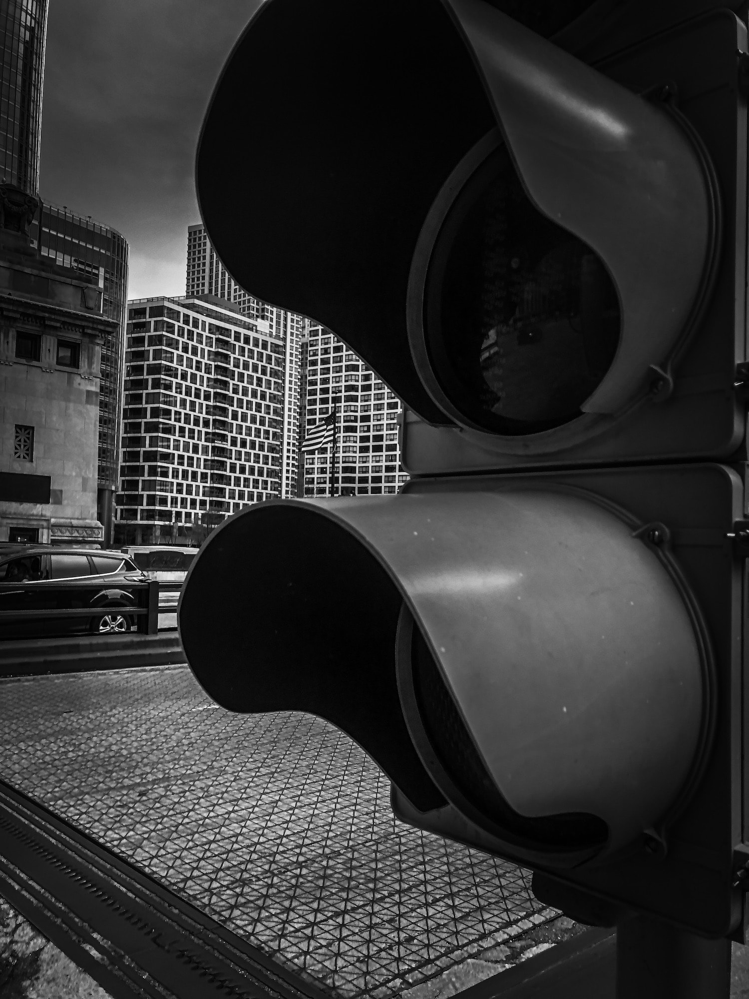 Chicago Photography | black and white photography | Traffic signal small