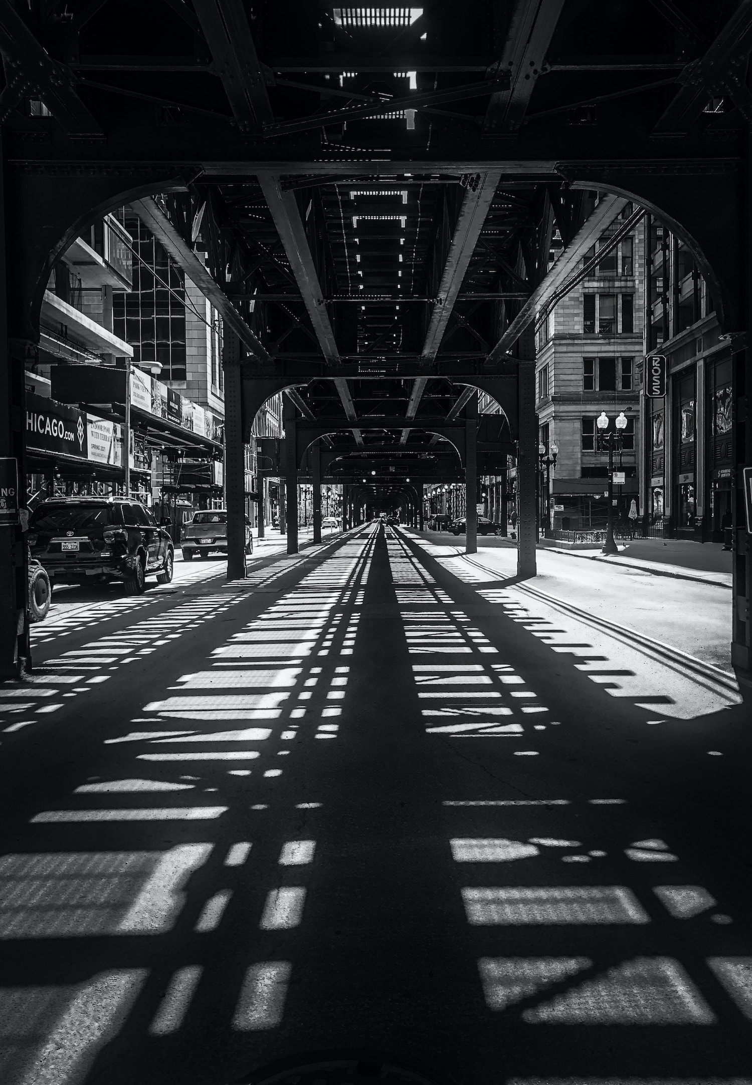 Chicago Photography | black and white photography | Under Tracks_PRINT small