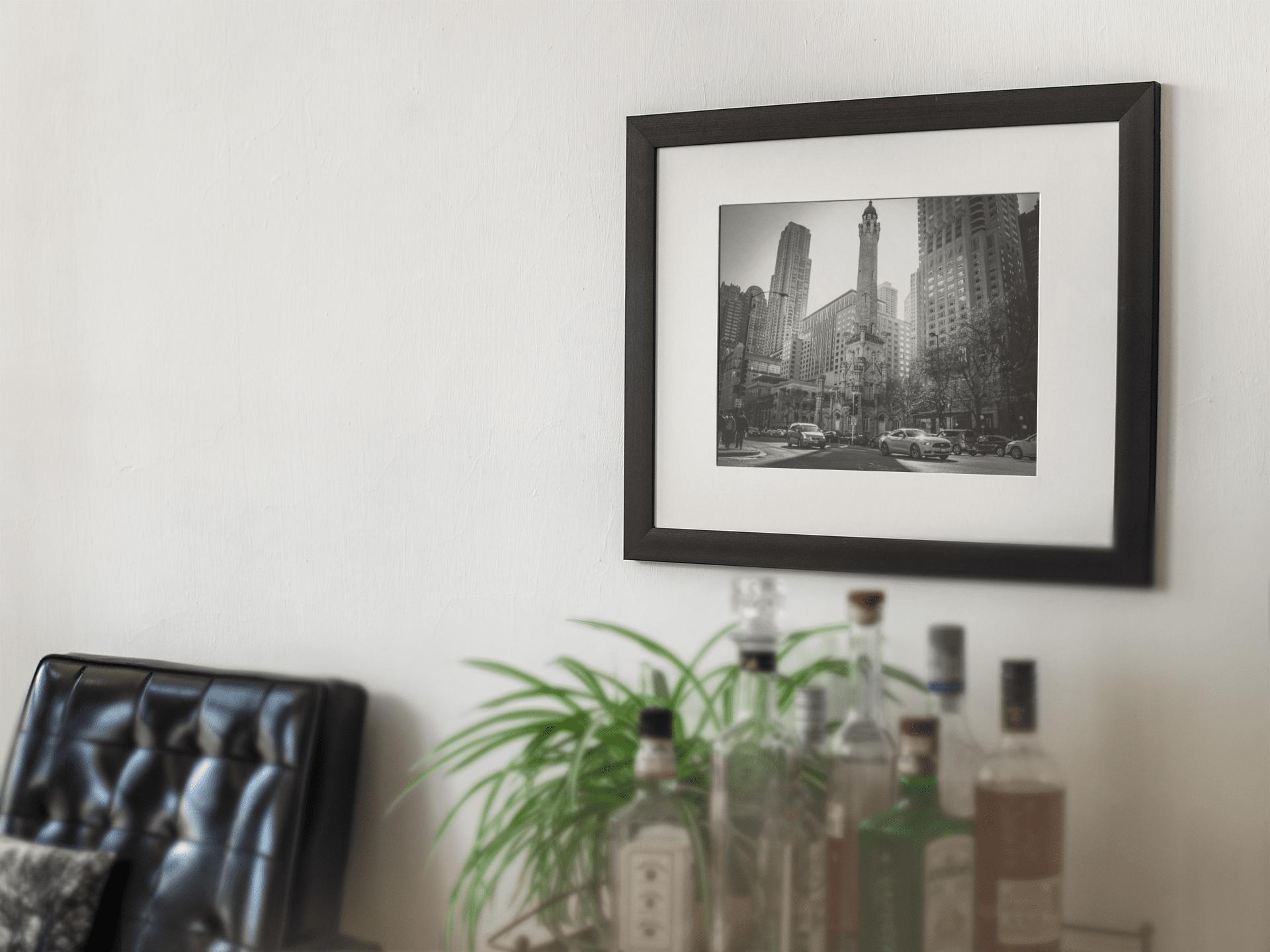 bar mock up old water towerChicago Photography | black and white photography |
