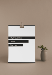 minimalist modern daily planner cover mockup