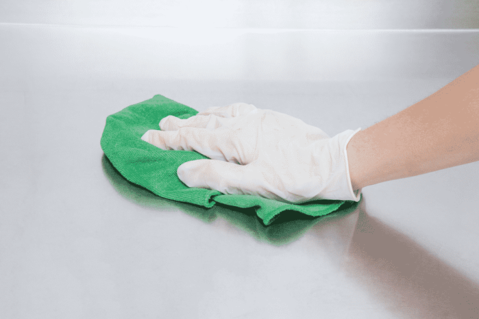 Rinse and dry How to Clean Galvanized Steel