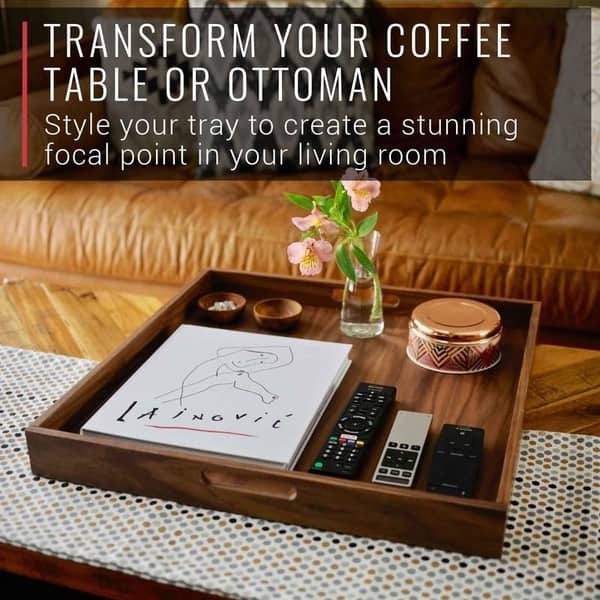 Walnut Wood Ottoman Walnut Wood Serving Tray