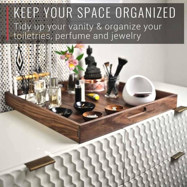 Walnut wood space organizer Walnut Wood Serving Tray