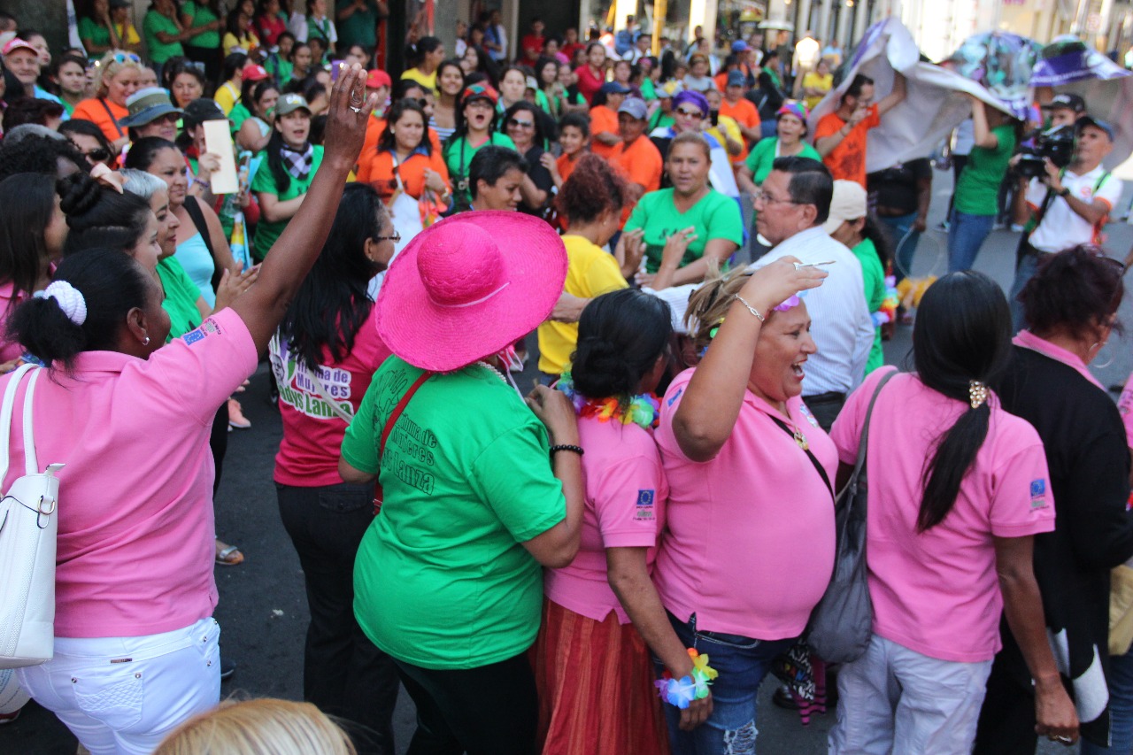 Las mujeres protestaron en la Costa Norte de Honduras, San Pedro Sula.