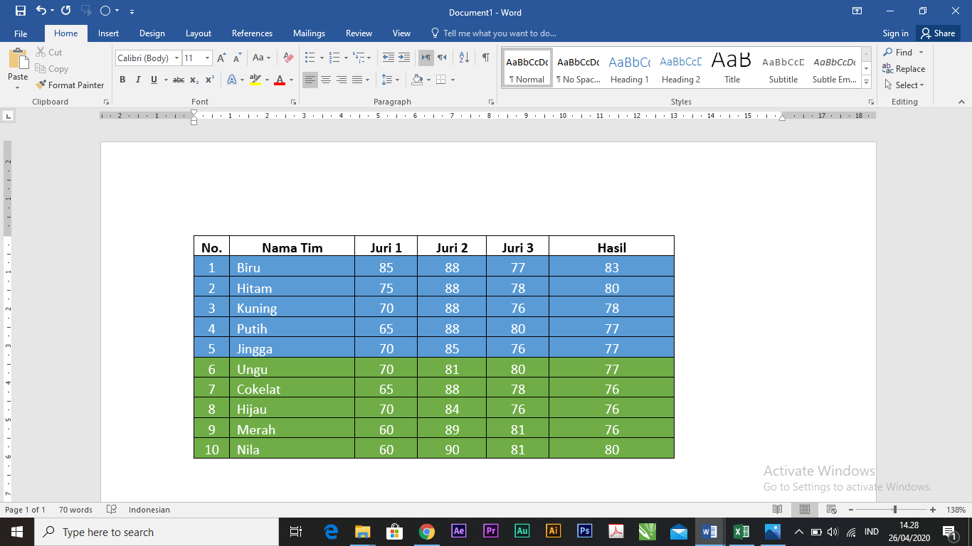 Cara Mewarnai Kolom Kerja Excel Ke Kanan Cara Membuat Kalender Di Excel