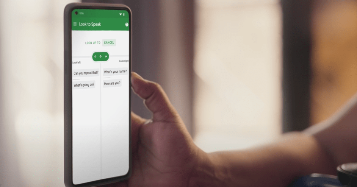 Google diffuse une publicité pour les Oscars sur l'application de regard oculaire "Look to Speak" d'Android - 9to5Google