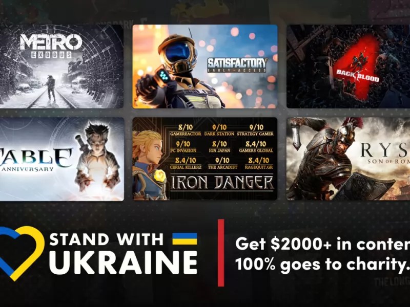 Humble Bundle pour l'Ukraine, plus de 15 millions d'euros récoltés : plus de jeux ajoutés !