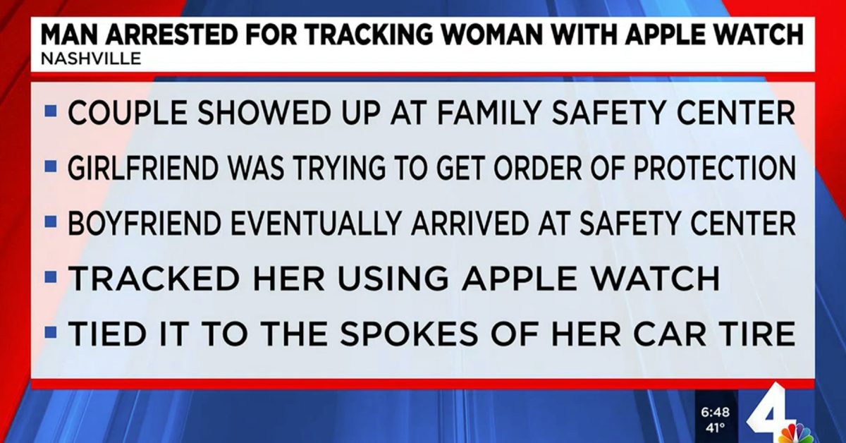 L'agresseur domestique accusé a attaché Apple Watch à la voiture pour suivre sa petite amie - 9to5Mac