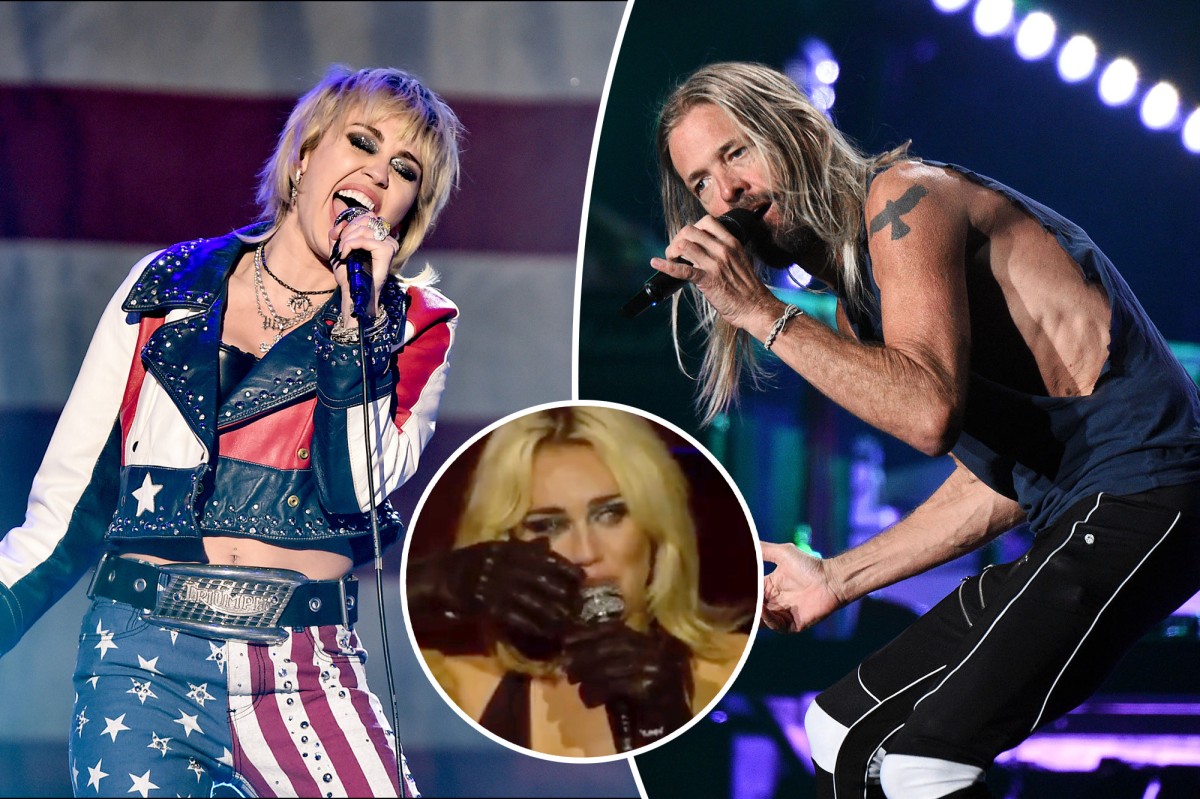 Miley Cyrus fond en larmes lors d’une performance hommage à Taylor Hawkins