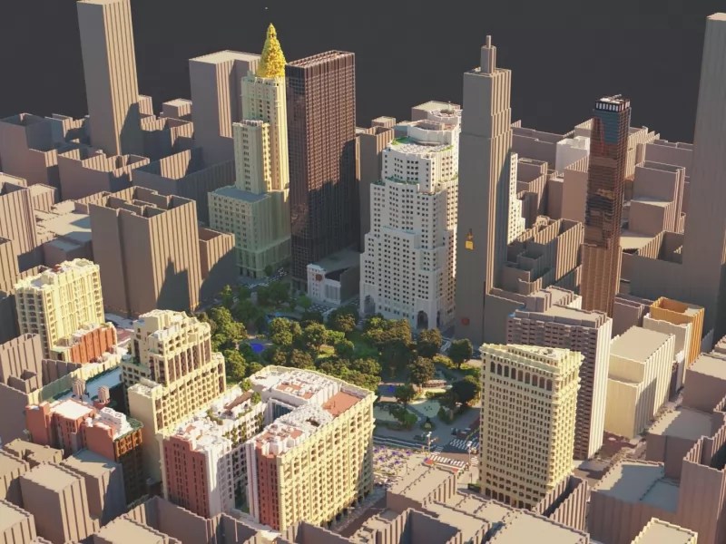 Minecraft: New York reconstruit à l'échelle par 8 000 fans, et c'est un spectacle